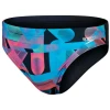 Speedo allover digital 7cm brief true navy/siren red s - uk32