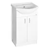 AQUALINE SIMPLEX ECO bela kopalniška omarica 53x83,5x30,7 cm z umivalnikom