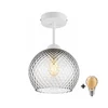 BRILAGI - LED Plafonski luster R GLASS 1xE27/60W/230V prečnik 25 cm bela/zadimljeno siva