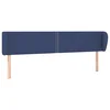 Vidaxl Vzglavje z ušesi modro 183x23x78/88 cm blago