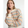 Trendyol Stone Basic Striped Crew Neck Knitwear Sweater