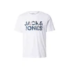 JACK & JONES Majica JJEBRYAN safir/temno modra/oranžna/bela