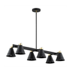Argon 2552 - Luster na šipci AVALONE 6xE27/15W/230V crna/zlatna
