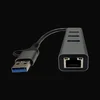 LC Power lc-hub-c-multi-9 usb-a/usb-c hub with 3x usb-a + rj45 antracit black ( 24959 )