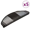 Vidaxl Samolepilne preproge za stopnice 5 kosov 65x21x4cm črne in sive