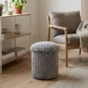 Hanah Home puf Alpaka, 33 cm, sivi
