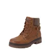 MUSTANG Gležnarji z vezalkami čokolada/konjak