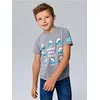 Sinsay - Pamučna majica sa printom The Smurfs - tamno siva