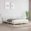 Okvir za krevet bez madraca krem 140 x 190 cm od tkanine