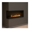 InFire - Ugaoni bio kamin 45x120 cm, 3 kW, crni