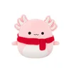 Squishmallows Rožnati aksolotl s šalom Archie, 30 cm
