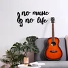 Zidna dekoracija Wallity Bez muzike nema života, crna