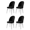 Hanah Home Set stolica Ritim, 44x96x42 cm, 4 komada, Crno-bele