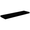 Plutajuća zidna polica visoki sjaj crna 90 x 23,5 x 3,8 cm MDF