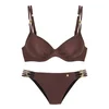 JETTE Bikini temno rjava