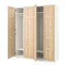 PAX / BERGSBO Garderober, bela/belo b. im. hrastovine, 200x60x236 cm