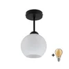 BRILAGI - LED plafonski luster RETRO GLASS 1xE27/60W/230V O 15 cm crna/bela