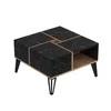 Hanah Home Nirvana Sto za dnevnu sobu, Crno-Braon