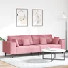 Sofa Ružičasta 250 x 77 x 76 cm Baršun