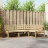 Set vanjskih sofa s jastukom 4 pcs Bijela i bež