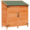 Vidaxl Vrtno skladišče Rjava 106,5 x 56 x 113,5 cm Trdna smreka