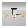 Jupiter 2037 - Luster na šipci BURANO 3xG9/10W/230V crna/zlatna/bež