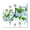 tulup.si Steklena kvadratna ura Lime 30x30 cm