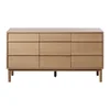 Nizka komoda v hrastovem dekorju 75x140 cm Ponza – Unique Furniture