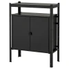 BROR Spojene police s elementima, crna, 85x40x110 cm