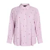 Zizzi Majica za spanje mauve/bela