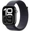Apple Watch Series 10 [GPS 46mm case] Smartwatch with Jet Black Aluminium Case with Ink Sport Loop. Fitness Tracker, ECG App, Always-On Retina Display, Carbon Neutral