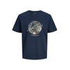 JACK & JONES Majica JJHONOLULU mornarska/meta/črna/bela