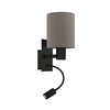 Eglo 900701 - LED fleksibilna svetiljka PASTERI 1xE27/40W/230V + LED/3,8W braon