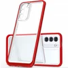 Hurtel Clear 3in1 ovitek za Samsung Galaxy S21+ 5G, rdeči okvir
