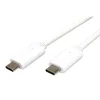Kabel USB 3.1 Gen 2 USB-C moški–USB-C moški - 1 m, bel, Power Delivery (20 V/5 A)
