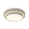Moderna stropna svetilka taupe z belo 34 cm IP44 - Walden
