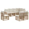 Set vanjskih sofa 8 pcs Prirodna i krema bijela Poliester