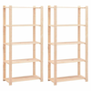 Stojalo 5-nadstropno 2 kosa 80x38x170 cm trdna borovina 250 kg