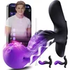 SuperLove Lickzilla Men Wriggling Vibrating Prostate Massager with App Purple