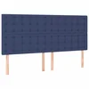Vidaxl Vzglavje postelje modro 160x5x118/128 cm blago