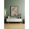 WallXpert uramljena MDF slika ARTNEWCLSYH95, zen vrt sa krugovima u pesku i kamenom, 50 x 70 cm