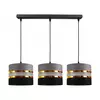 Luster na sajli CORAL 3xE27/60W/230V crno-sivi