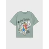Sinsay - Pamučna oversize majica s printom One Piece - tamno siva