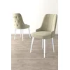 Hanah Home Set stolica Newa, 46x94x46 cm, 6 komada, Krem-bele