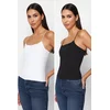 Trendyol Black and White Strap Regular Flexible 2 Pack Knitted Undershirt