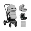 Kikka Boo Kolica Irene premium 3in1 set sa I-SIZE auto sedištem i tvrdom korpom Light Grey