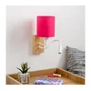 Brilagi - LED zidna lampa NUBILA WOOD 1xE27/25W/230V + LED/3W hrast/ružičasta