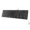 GENIUS SlimStar 126, wired multimedia keyboard, USB, US layout, black