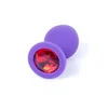 Gardj Europe Plug-Jewellery Purple Silicon PLUG Medium – Red Diamond