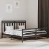 Okvir za krevet od masivnog drva sivi 200 x 200 cm